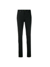 Mid Rise Cotton Skinny Jeans Black - SAINT LAURENT - BALAAN 1