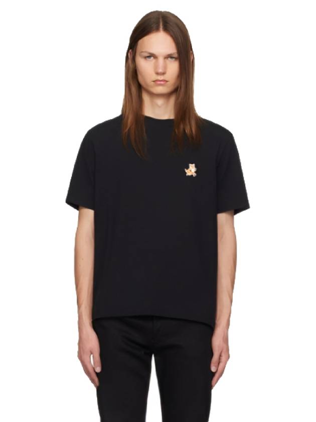 Speedy Fox Patch Comfort Short Sleeve T-Shirt Black - MAISON KITSUNE - BALAAN 4