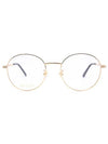 Eyewear Round Metal Eyeglasses Gold - GUCCI - BALAAN.