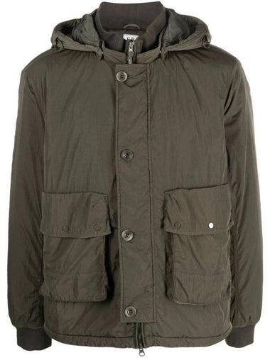 Chrome R Goggles Hooded Jacket Olive - CP COMPANY - BALAAN 1