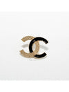 CC Logo Vintage Gold Black Metal Earrings ABC944 B16086 NW195 - CHANEL - BALAAN 6