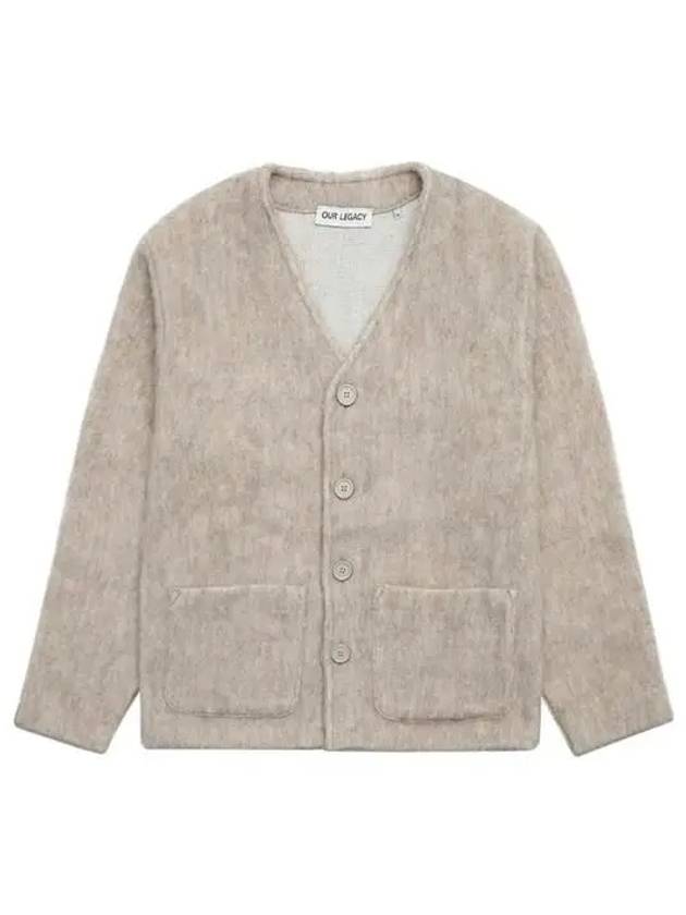 V-neck mohair cardigan beige - OUR LEGACY - BALAAN 2