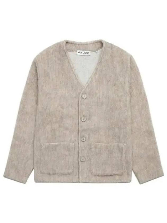 V-neck mohair cardigan beige - OUR LEGACY - BALAAN 2