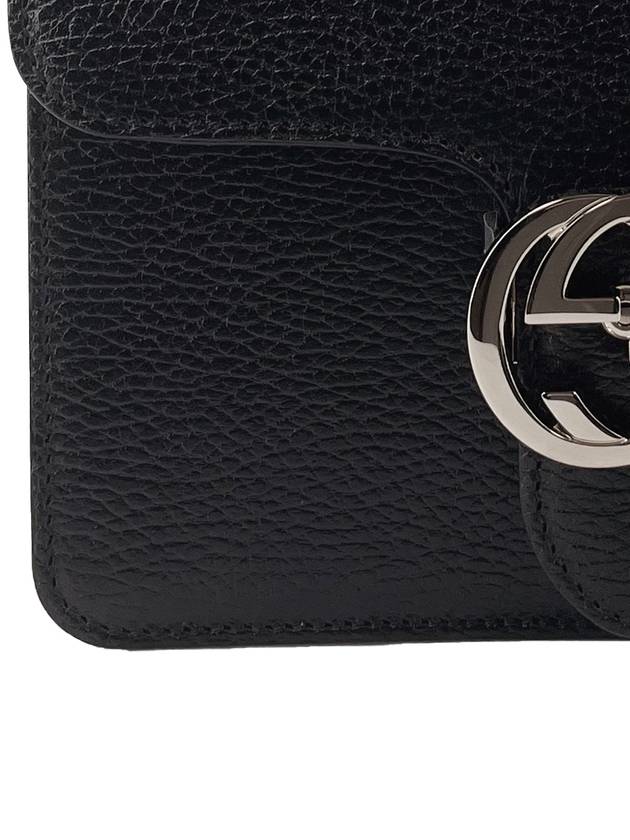 Interlocking GG Chain Small Cross Bag Black - GUCCI - BALAAN 5