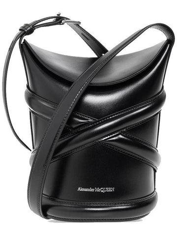 The Curve Small Bucket Bag Black - ALEXANDER MCQUEEN - BALAAN 1