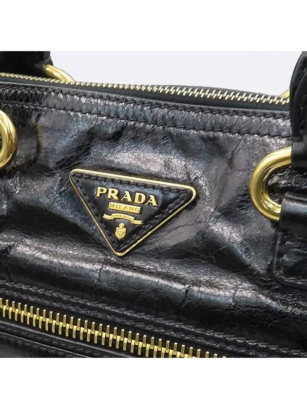 BL0678 Black color VITELLO SHINE leather tote bag - PRADA - BALAAN 3