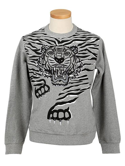 Geo Tiger Sweatshirt Grey - KENZO - BALAAN 2