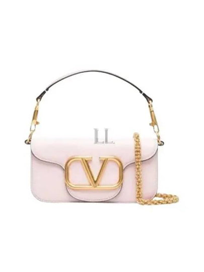 Gold Hardware V Logo Shoulder Bag Pink - VALENTINO - BALAAN 2