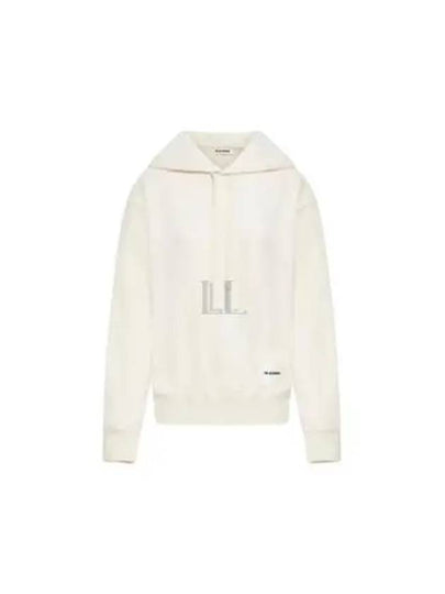 Logo Patch Cotton Hoodie Beige - JIL SANDER - BALAAN 2