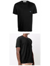 Navy Fox Patch Classic Pocket Cotton Short Sleeve T-Shirt Black - MAISON KITSUNE - BALAAN 5