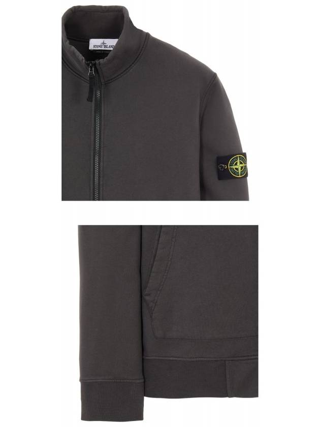 Waffen Patch Cotton Fleece Track Jacket Charcoal - STONE ISLAND - BALAAN 6