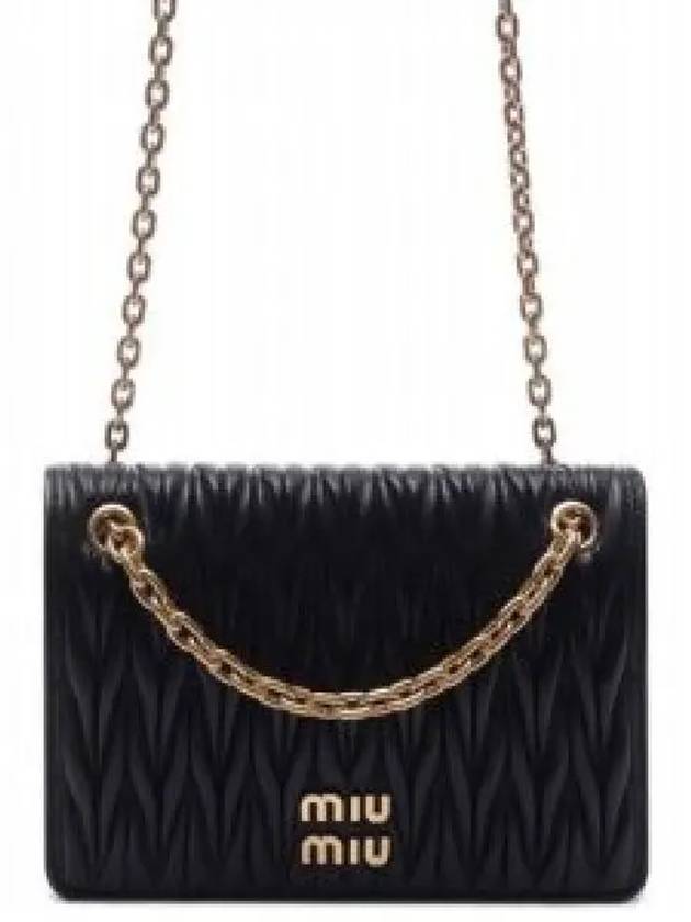 Matelasse Nappa Leather Mini Bag Black - MIU MIU - BALAAN 2