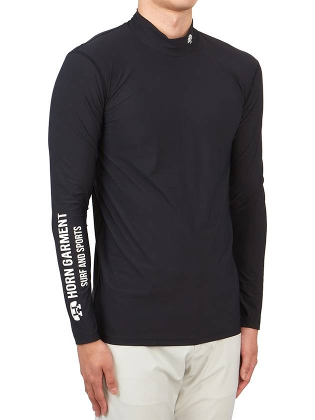 Men's SS Epoch Inner Long Sleeve T-Shirt Black - HORN GARMENT - BALAAN 4