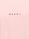 Logo Organic Cotton Short Sleeve T-Shirt Pink Candy - MARNI - BALAAN 5