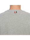 4-Bar Striped Cotton Long Sleeve T-Shirt Light Grey - THOM BROWNE - BALAAN 10