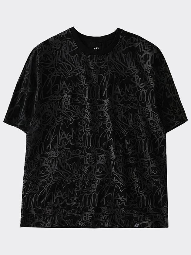 graffiti short sleeve t shirt black - AOX - BALAAN 7