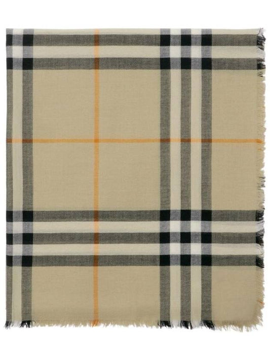 Checked Wool Scarf Green - BURBERRY - BALAAN 1