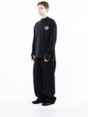 Men s M243MT03NY Circular Reverse Sleeve Half Neck Sweatshirt Black Navy - CHANCE'S NOI - BALAAN 5