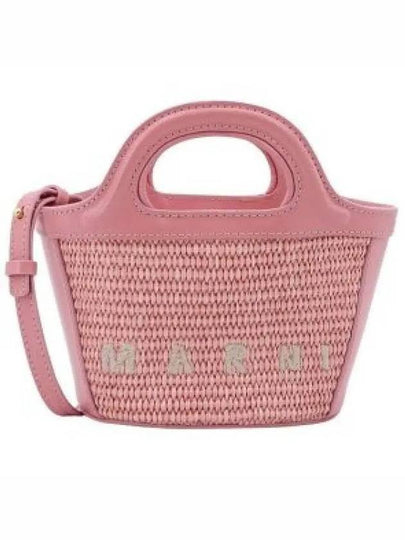 Rattan Micro Tropicalia Cross Bag Light Pink - MARNI - BALAAN 2