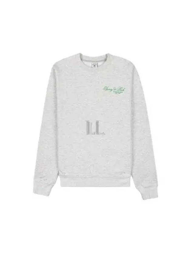 Logo Print Cotton Sweatshirt Light Grey - SPORTY & RICH - BALAAN 2