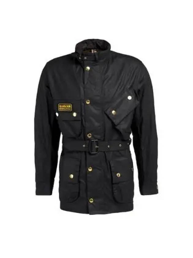 Men's International Original Wax Belt Jacket Black - BARBOUR - BALAAN 2