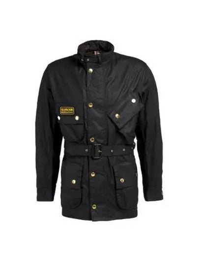 Men's International Original Wax Belt Jacket Black - BARBOUR - BALAAN 2