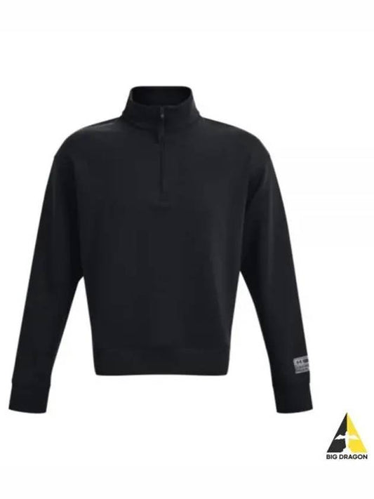 Summit Knit Half Zip Sweatshirt Black - UNDER ARMOUR - BALAAN 2