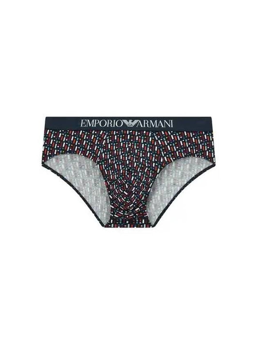 UNDERWEAR Men s Logo Banding Patterned Cotton Briefs Marine 271457 - EMPORIO ARMANI - BALAAN 1