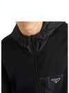 Triangle Logo Pocket Breasted Zip Up Jacket Black - PRADA - BALAAN 6