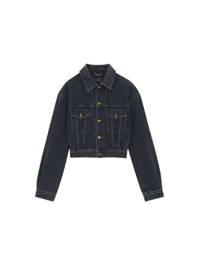 Neo 80s Denim Jacket Black - SAINT LAURENT - BALAAN 2