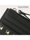 Rockstud Zipped Card Wallet Black - VALENTINO - BALAAN 10