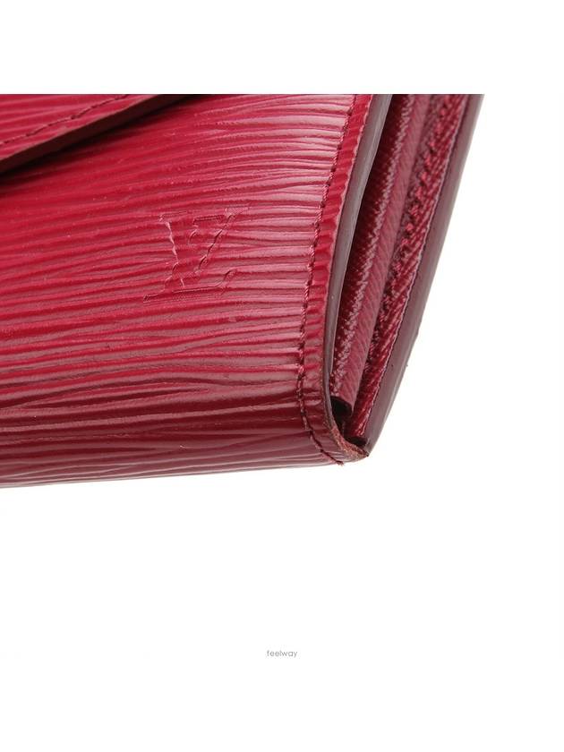 Epi Sarah Wallet Women s Long Fuchsia Red Silver Plate - LOUIS VUITTON - BALAAN 6