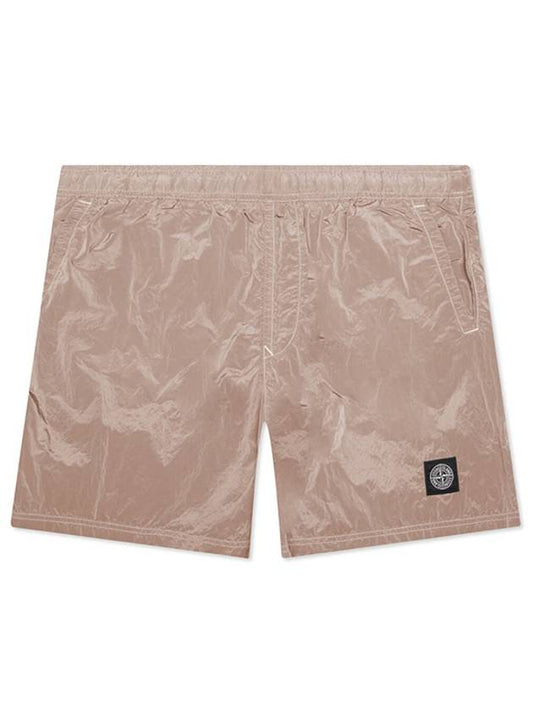 Men's Nylon Metal Swim Shorts Indie Pink - STONE ISLAND - BALAAN.