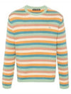 Face Logo Applique Striped Knit Top - ACNE STUDIOS - BALAAN 2