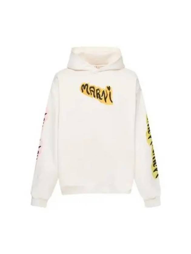 Graffiti Logo Printing Hoodie White - MARNI - BALAAN 2