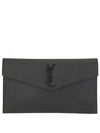 Uptown Grande Poudre Clutch Bag Black - SAINT LAURENT - BALAAN 2