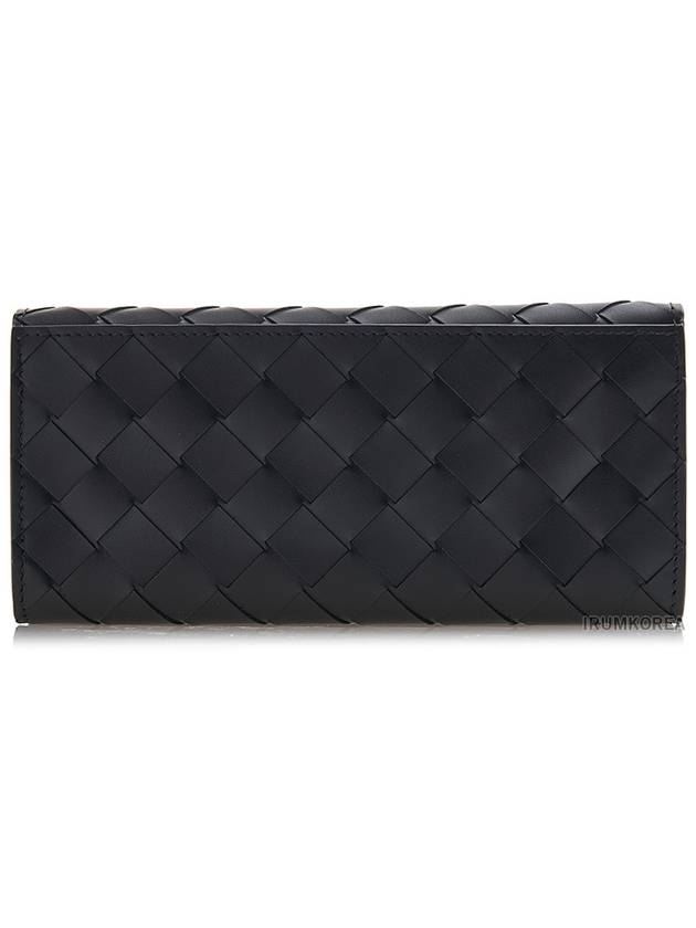 Men's Intrecciato Weaving Long Wallet Black - BOTTEGA VENETA - BALAAN 4