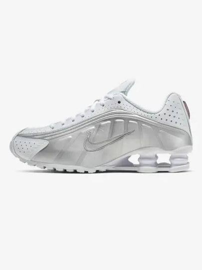 Shox R4 Low Top Sneakers White Metallic Silver - NIKE - BALAAN 2