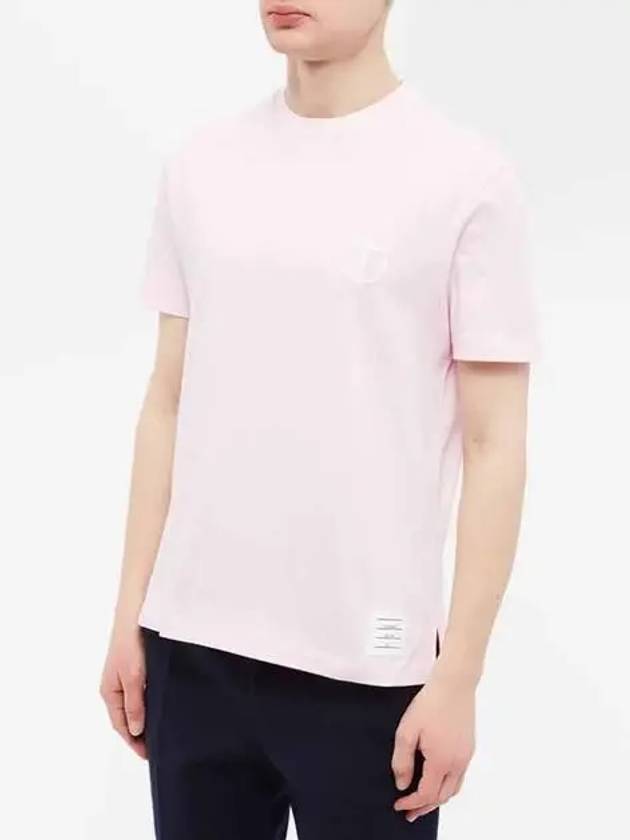 Midweight Jersey Anchor Short Sleeve T-Shirt Pink - THOM BROWNE - BALAAN 5