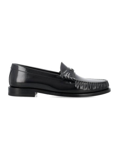 Luco Triomphe Polished Bull Loafers Black - CELINE - BALAAN 2