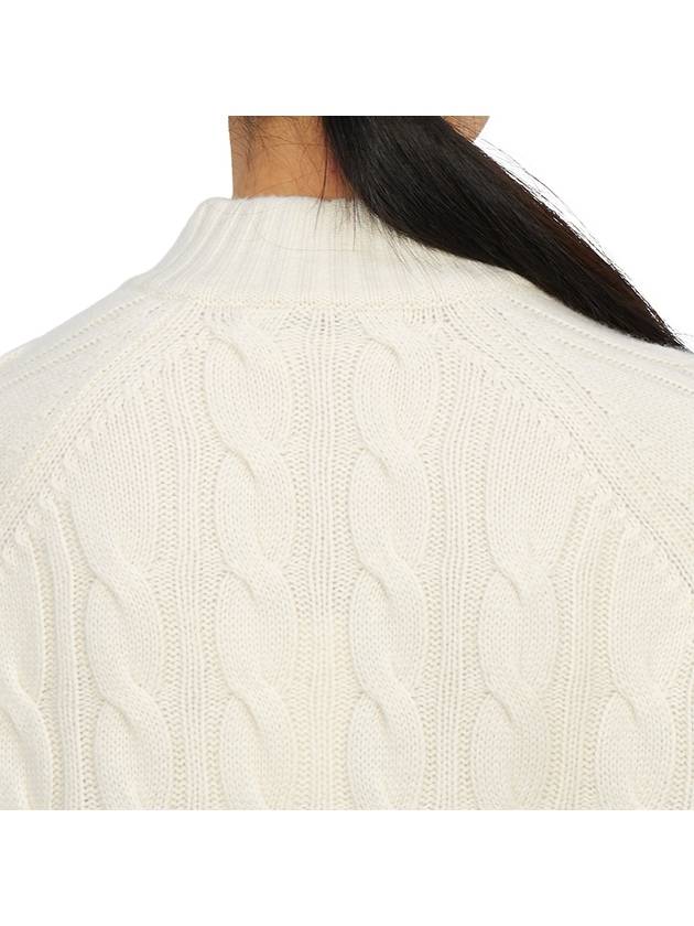 Armanda Cashmere Zip-Up Cardigan Ivory - MAX MARA - BALAAN 10