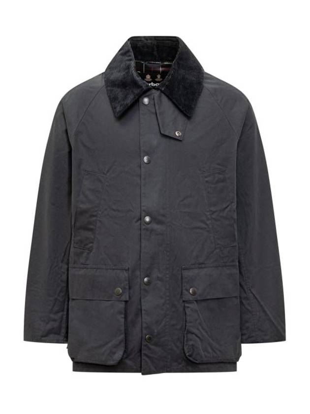 OS Pitched Bedale Casual Non-Wax Jacket Black - BARBOUR - BALAAN 2