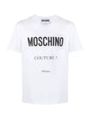 Men s Logo Printed Jersey Cotton Round Short Sleeve T Shirt White - MOSCHINO - BALAAN 2