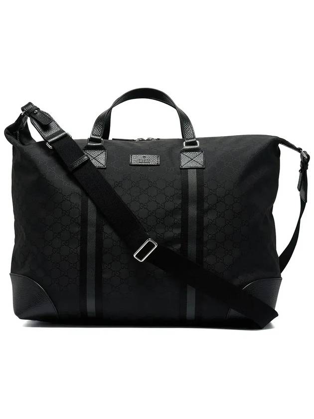 Canvas Travel Boston Large Tote Bag Black - GUCCI - BALAAN 5