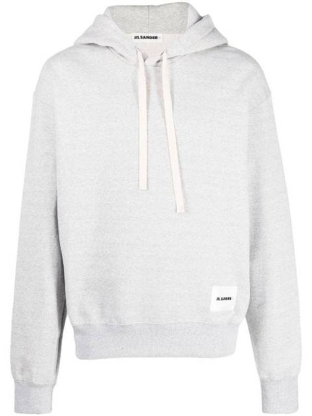 Logo Patch Cotton Hoodie Grey - JIL SANDER - BALAAN 1