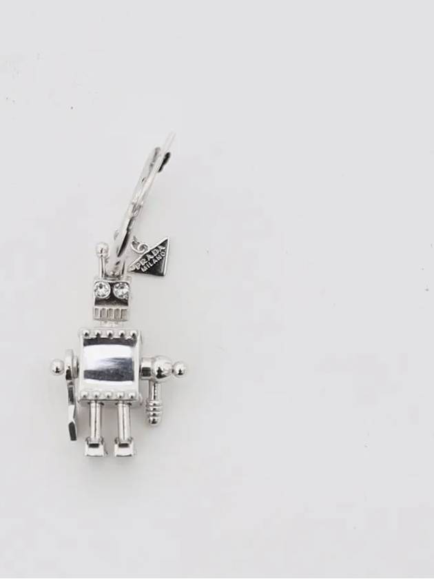 Robot Jewelry Pendant One Earring Silver - PRADA - BALAAN 4