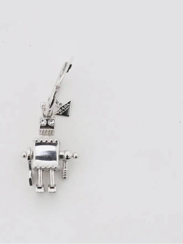 Robot Jewelry Pendant One Earring Silver - PRADA - BALAAN 2