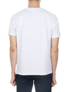 Embroidered Logo Cotton Short Sleeve T-Shirt White - AMI - BALAAN 5