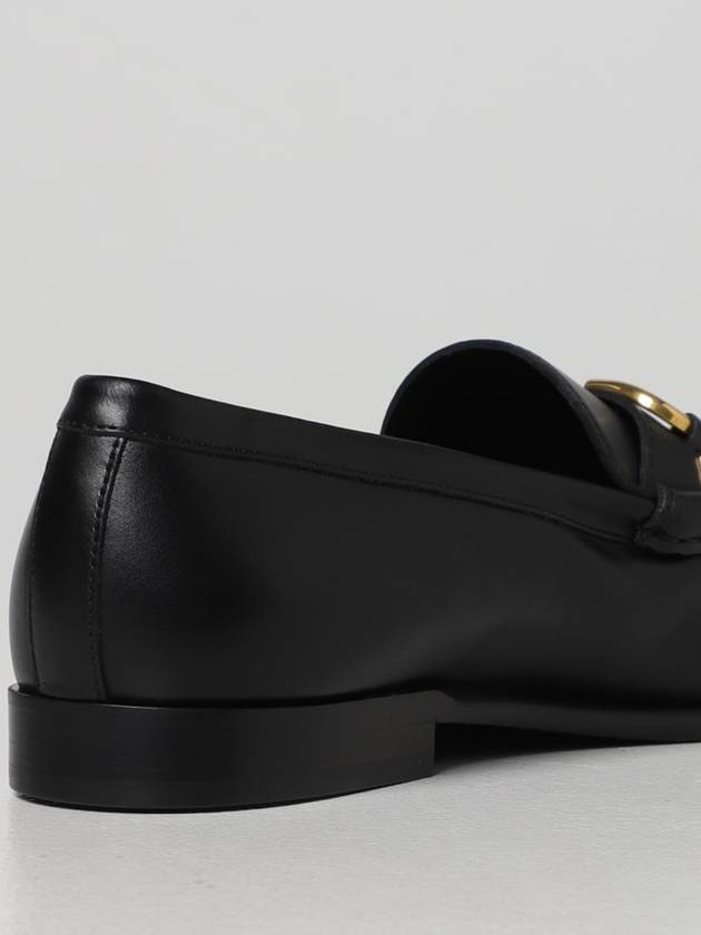 V Logo Leather Loafers Black - VALENTINO - BALAAN 3