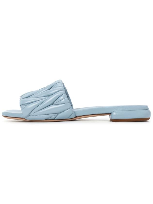 Materasse Nappa Leather Slippers Sky Blue - MIU MIU - BALAAN 5